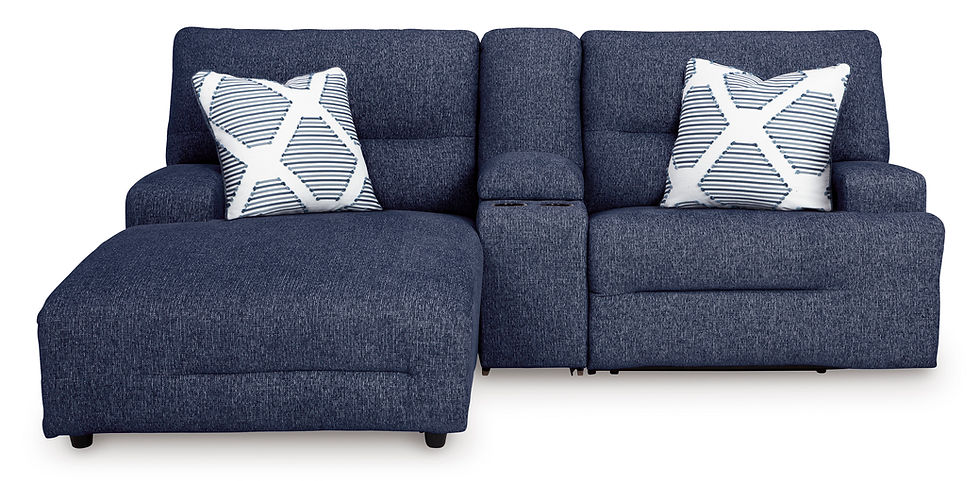 Thumbnail: Acklen Place Navy 3-PC Power Reclining Sectional