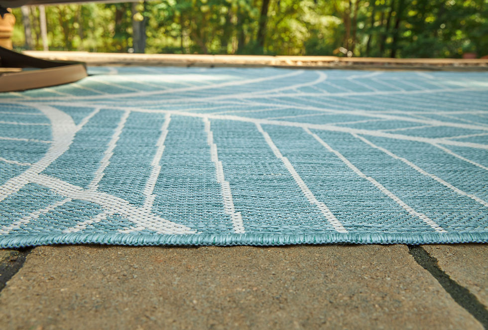 Thumbnail: Hulsia Ivory/Aqua 5' x 7' Rug