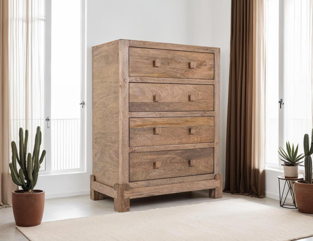 Atenas Wood 4-Drawer Chest