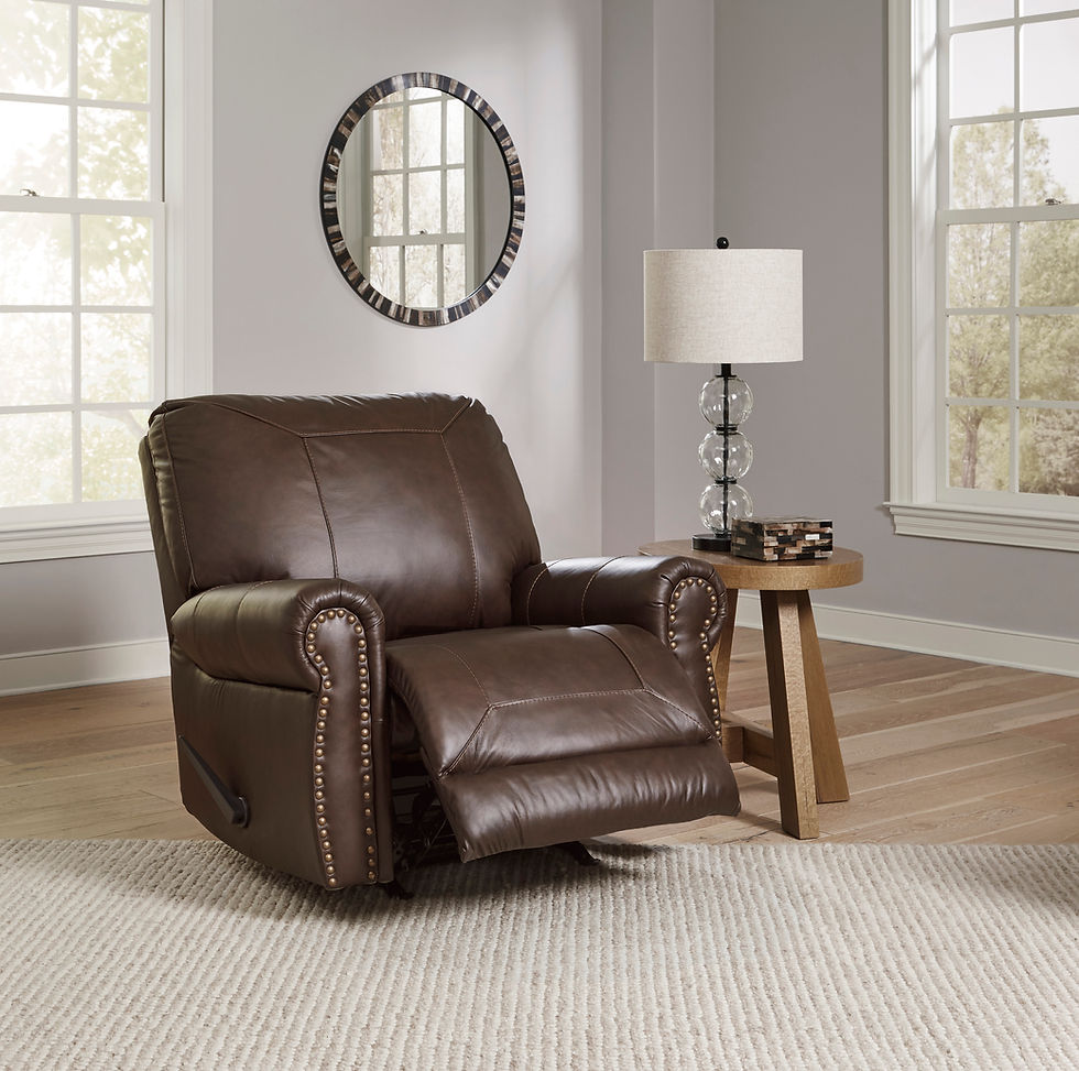 Thumbnail: Colleton Dark Brown Leather Recliner