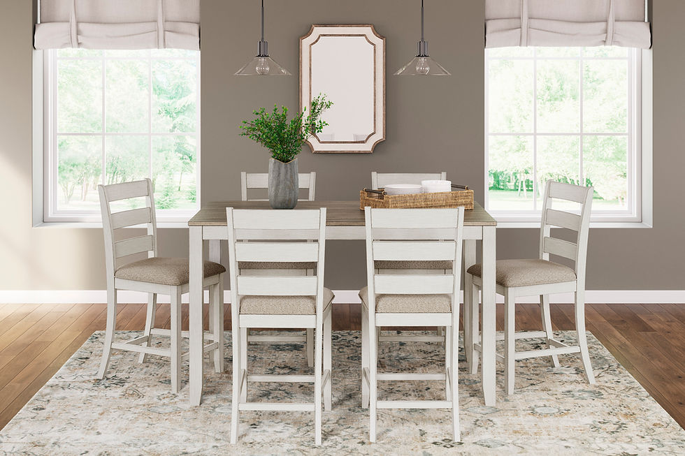 Thumbnail: Skempton Two-Tone Counter Table & 6 Barstools