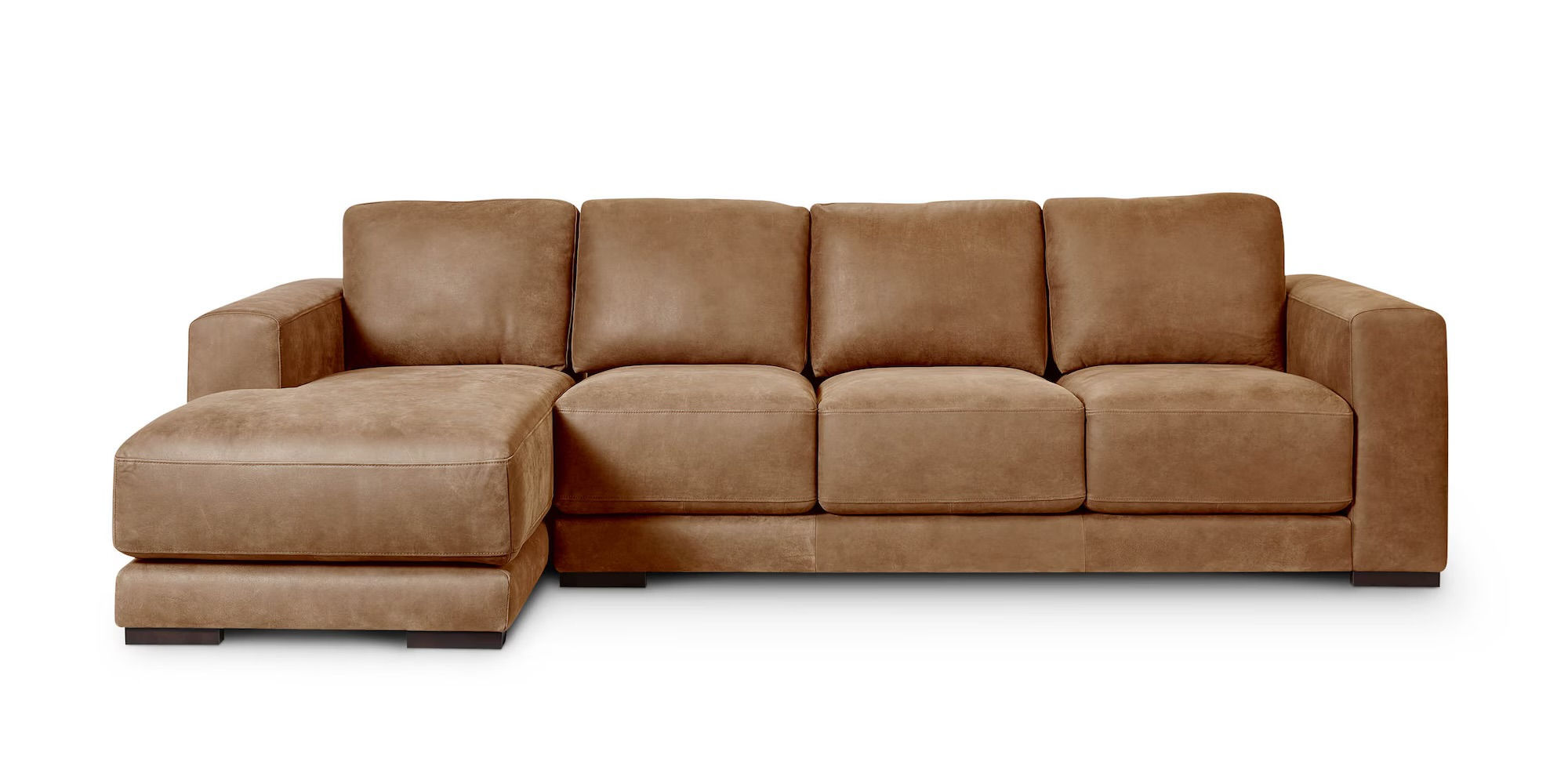 Cabo Tan Leather Chaise Sectional