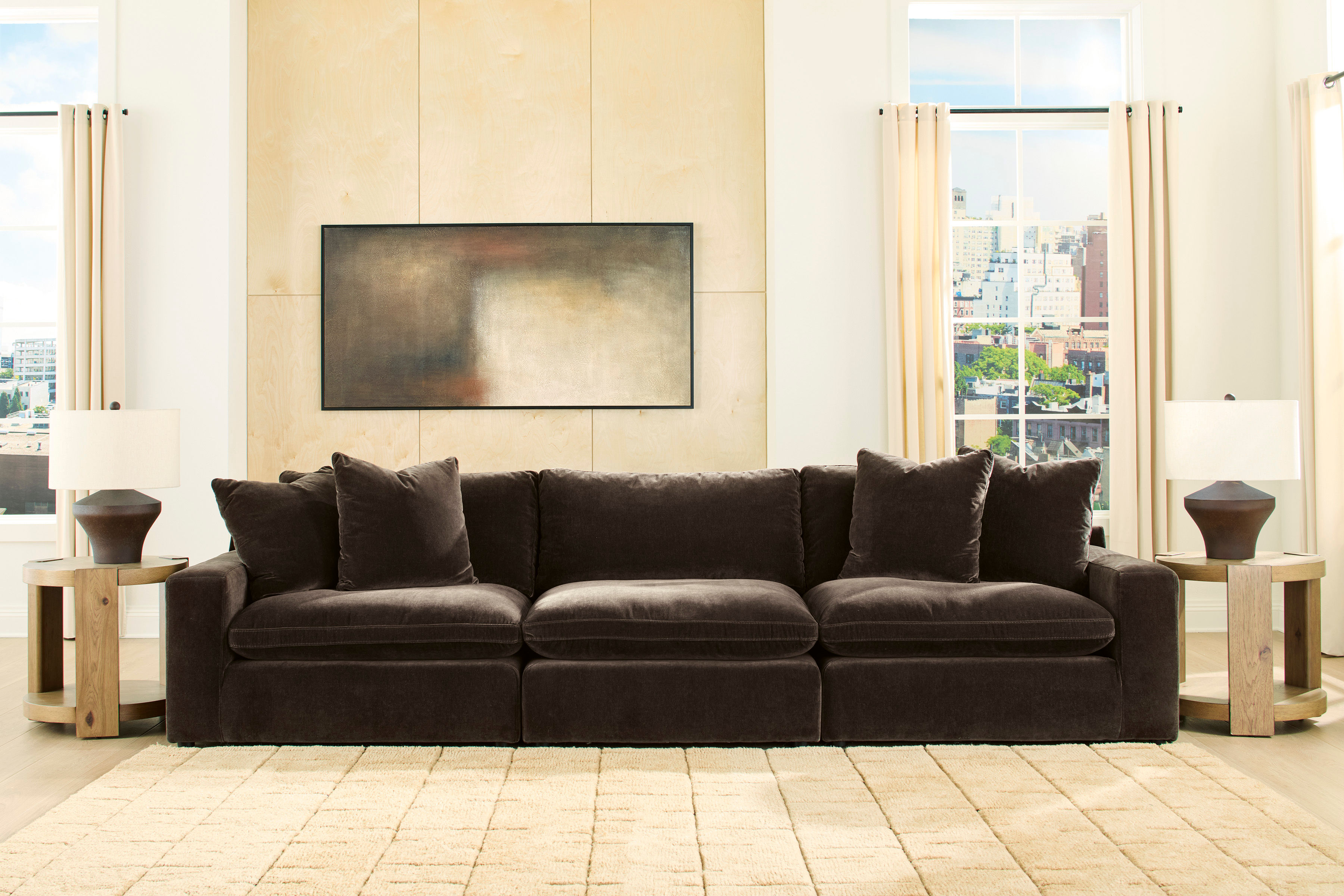 Maxton Heights Chocolate Modular Sofa