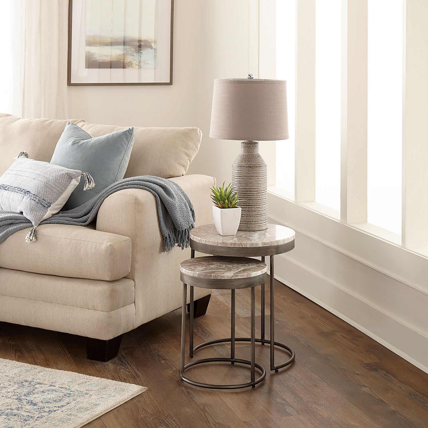 Eclipse Marble Top Nestling Tables