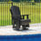 Thumbnail: Hyland Wave Black Swivel Glider Chair