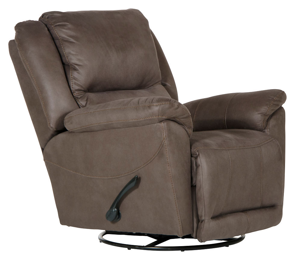 Thumbnail: Cole Charcoal Swivel Glider Recliner