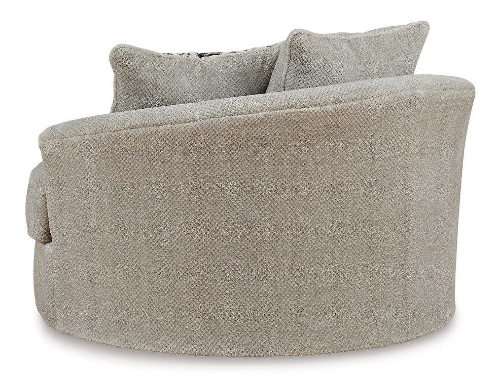 Thumbnail: Calnita Sisal Oversized Swivel Chair