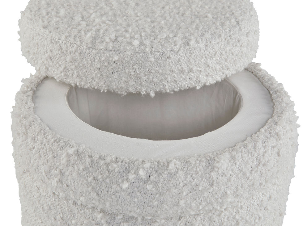 Thumbnail: Duntler Ivory Storage Ottoman