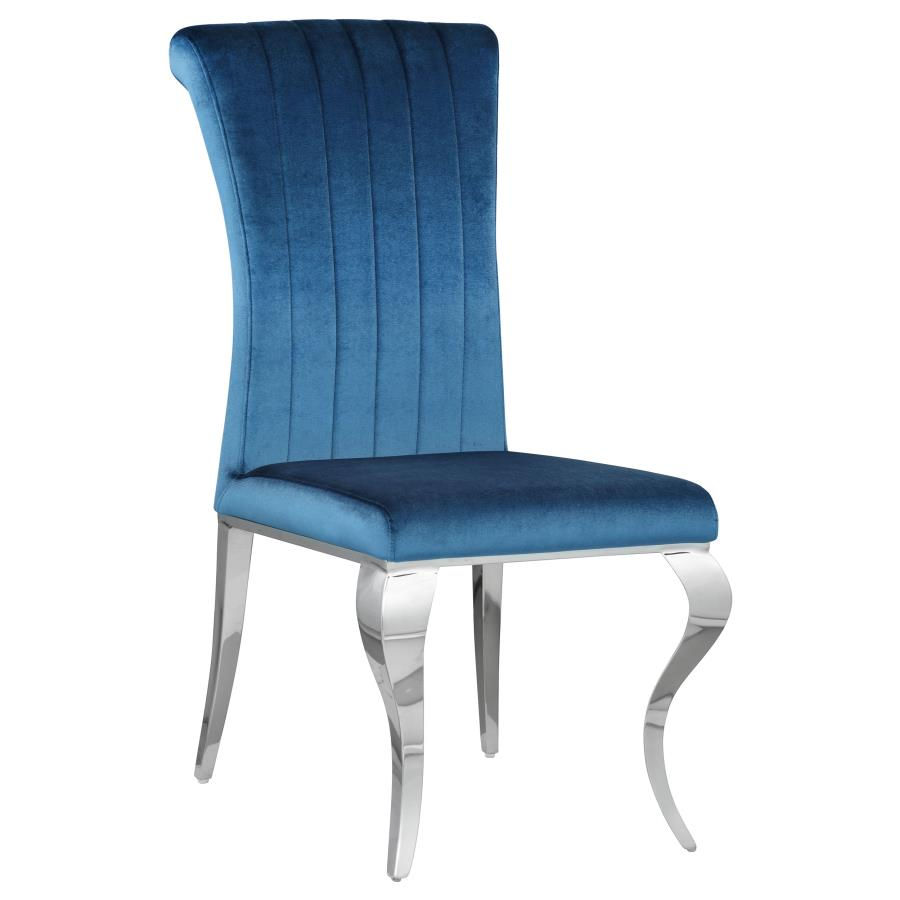 Thumbnail: Quinn Dining Table & 4 Ink Blue Side Chairs