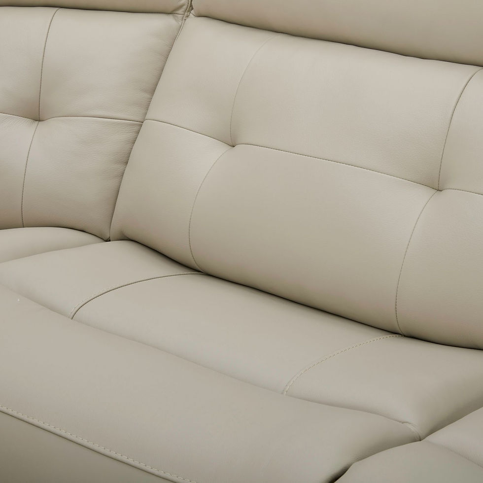 Thumbnail: Carrington Baja Stone Leather Power Reclining 6-PC Sectional