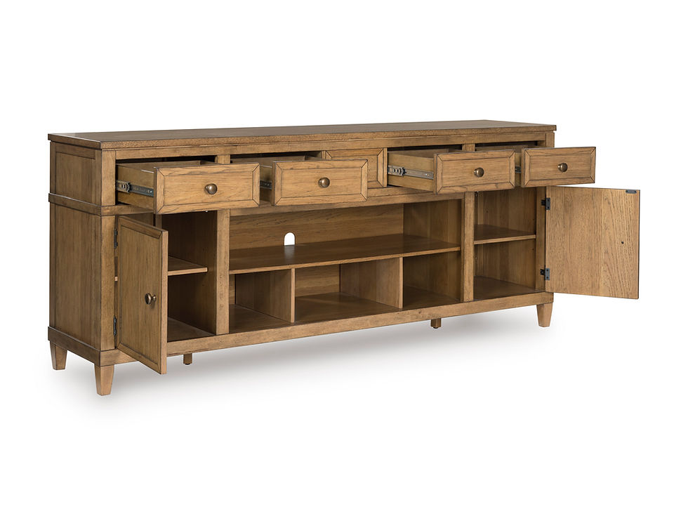 Thumbnail: Sharlance XL 81” Light Brown TV Stand
