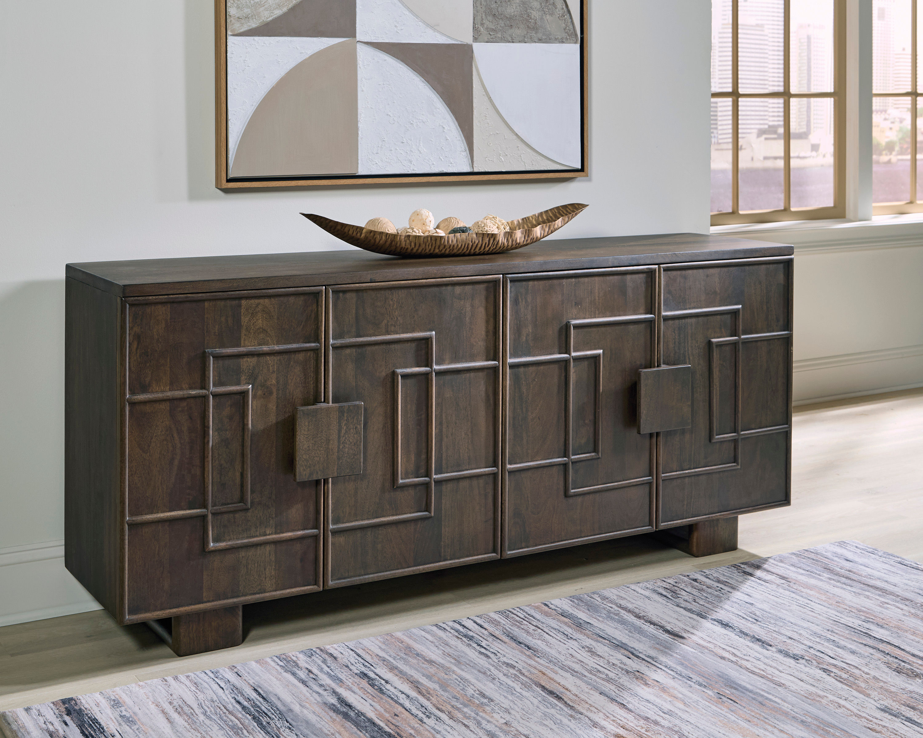 Cato Dark Brown Accent Cabinet