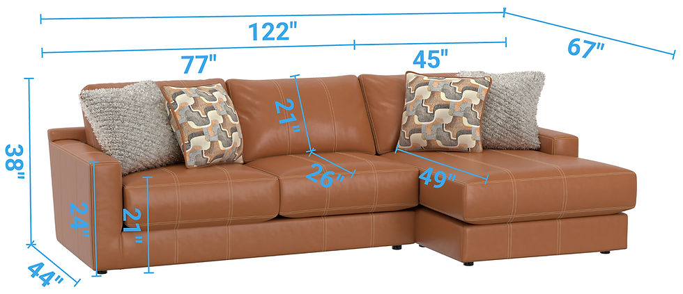 Thumbnail: Minori Whiskey Leather 2-PC Sectional