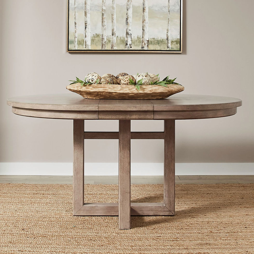 Thumbnail: Proximity Place Round Pedestal Place Table & 4 Side Chairs