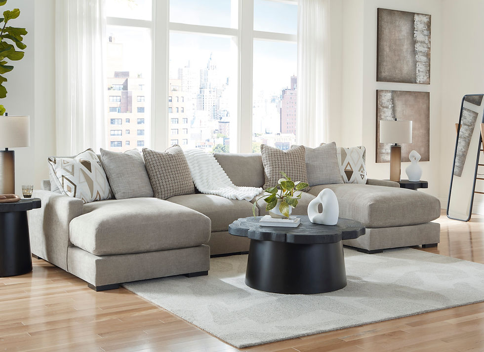 Aslan Court 4-PC Double Chaise Sectional