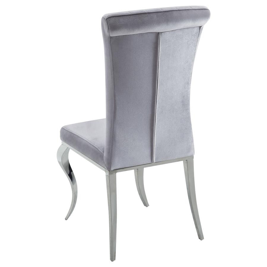 Thumbnail: Quinn Dining Table & 4 Silver Side Chairs