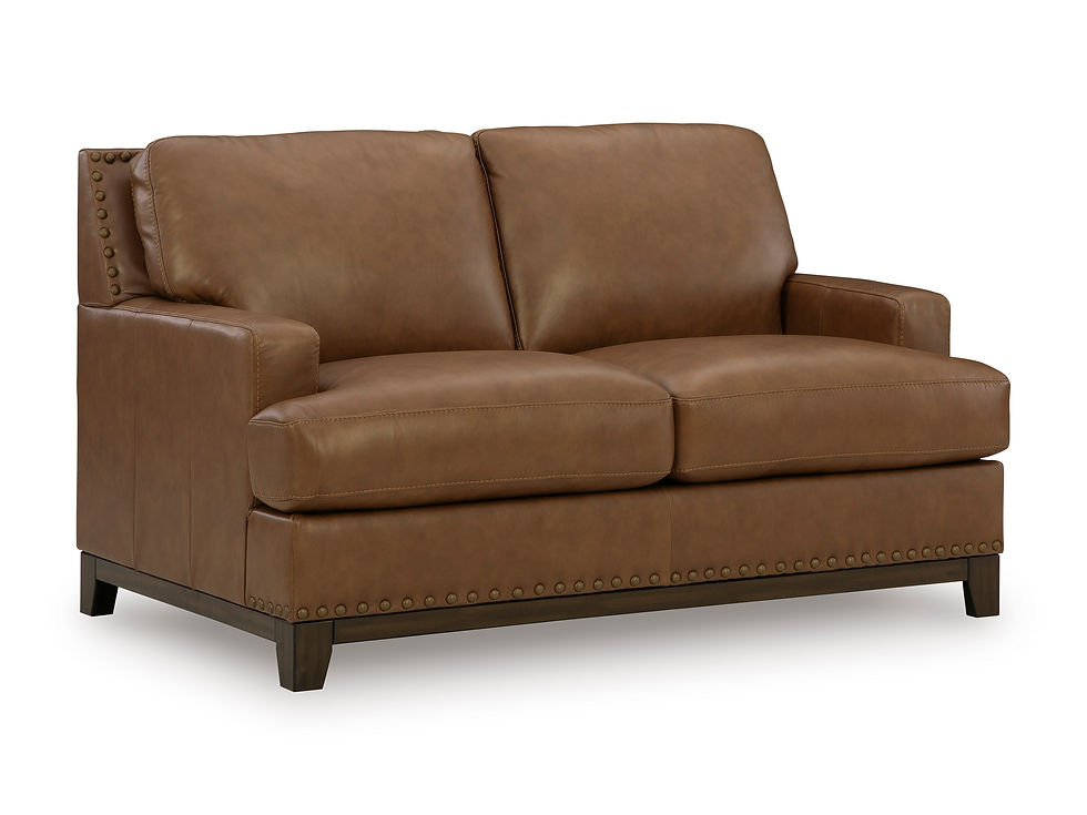 Thumbnail: Saonara Amber Leather Loveseat