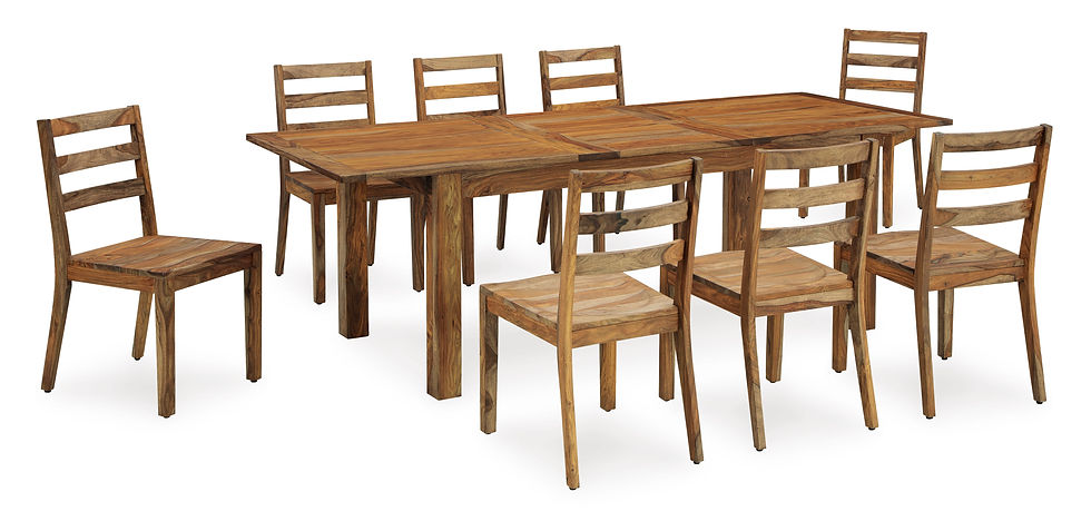 Thumbnail: Dressonni Rectangle Dining Table & 8 Side Chairs