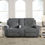 Thumbnail: Barnsana Gravel Power Reclining Loveseat w/Console