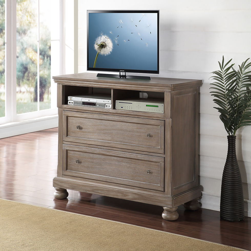 Allegra Vintage Driftwood Media Chest