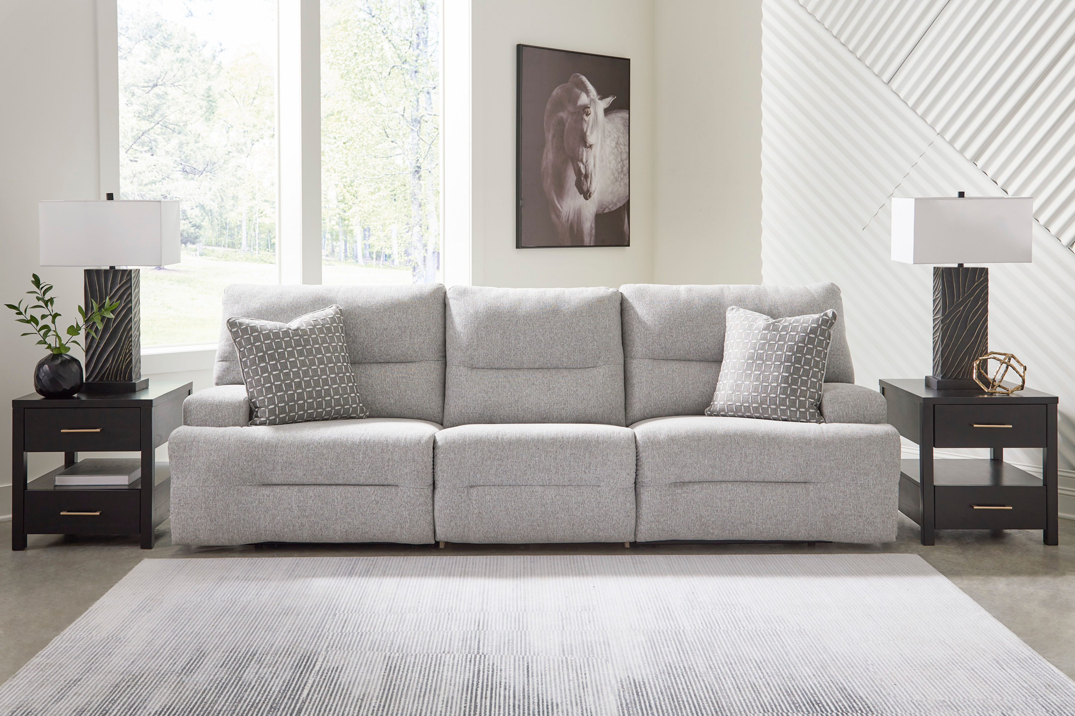 Acklen Pewter Power Reclining Sofa