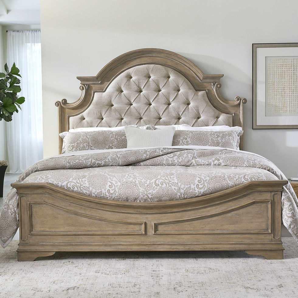 Magnolia Manor Bisque Queen Upholstered Bed