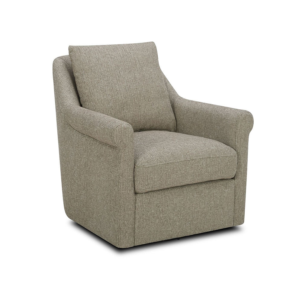 Thumbnail: Landcaster Cocoa Upholstered Swivel Accent Chair