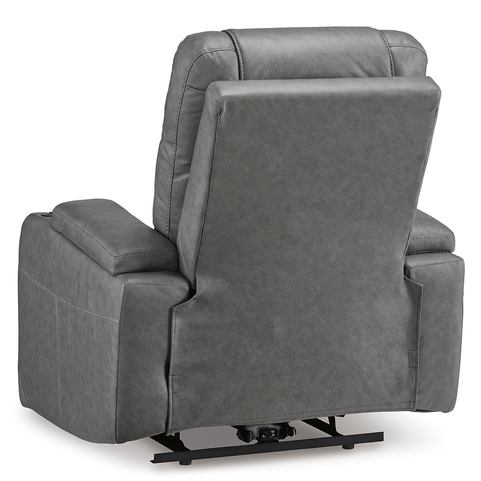 Thumbnail: Schooner Rocks Slate Power Recliner w/ ADJ. Headrest, USB, & Storage Arms