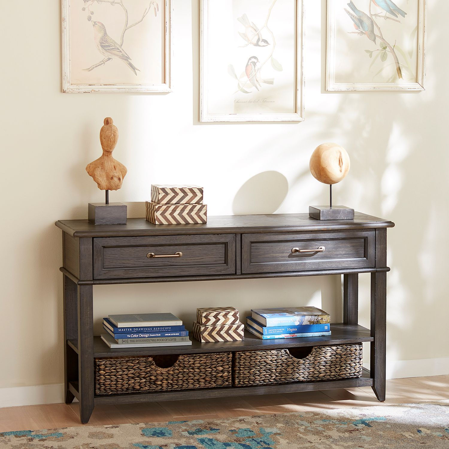 Mill Creek Peppercorn 2-Drawer Sofa Table