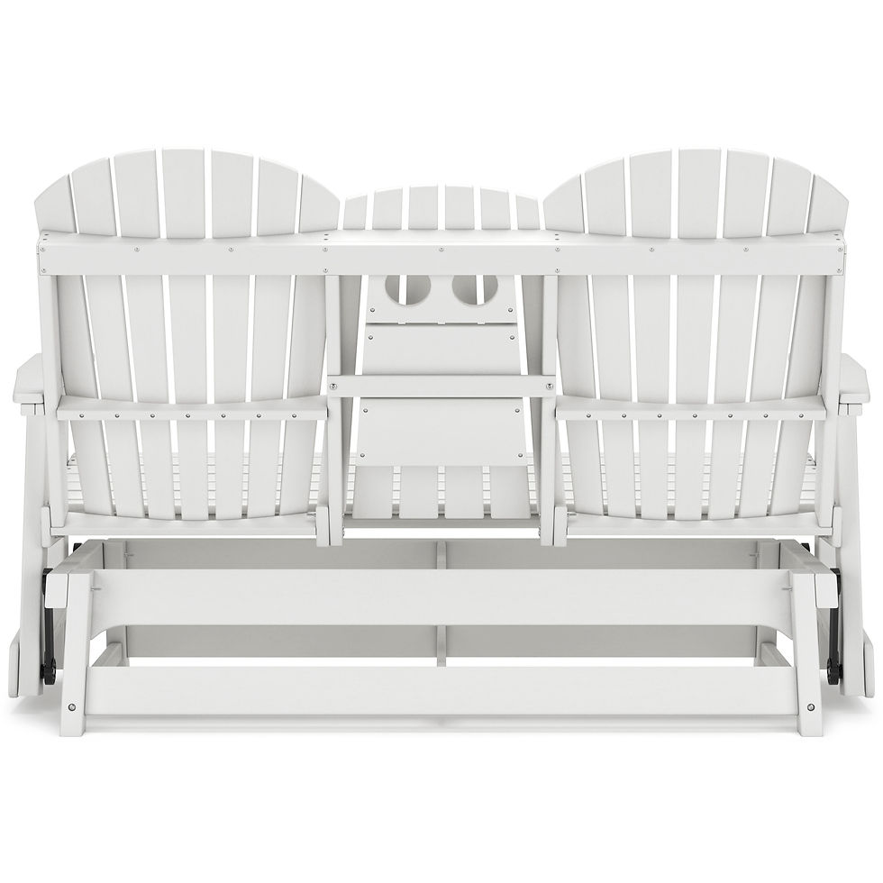 Thumbnail: Hyland Wave White Outdoor Glider Loveseat