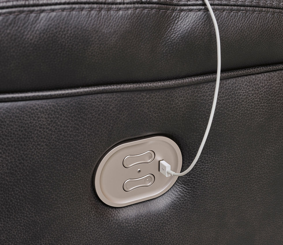 Thumbnail: Mountainous Eclipse Genuine Leather Sofa