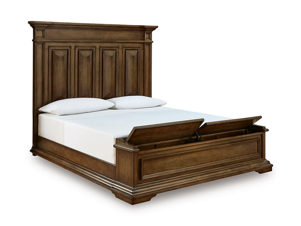 Thumbnail: Frantanna Brown King Storage Bed
