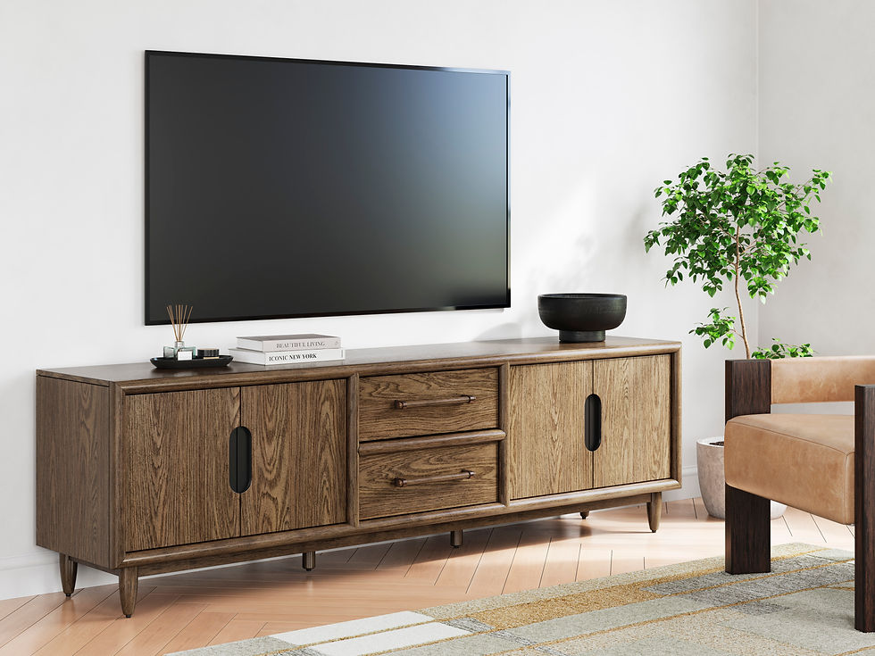 Roanhowe XL 85” Brown TV Stand