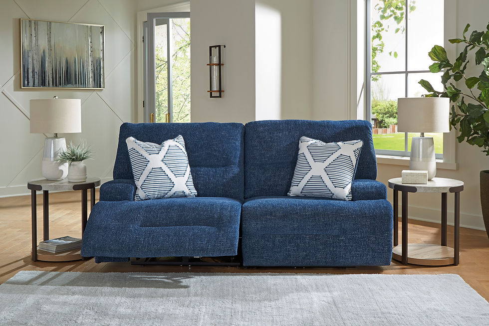 Acklen Navy Power Reclining 2-PC Loveseat