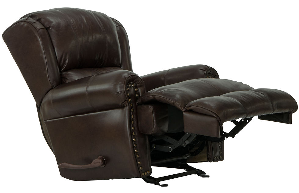 Thumbnail: Duncan Chocolate Italian Leather Recliner