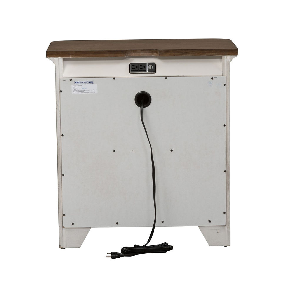 Thumbnail: Farmhouse Reimagined 3-Drawer Nightstand w/ Charging Station