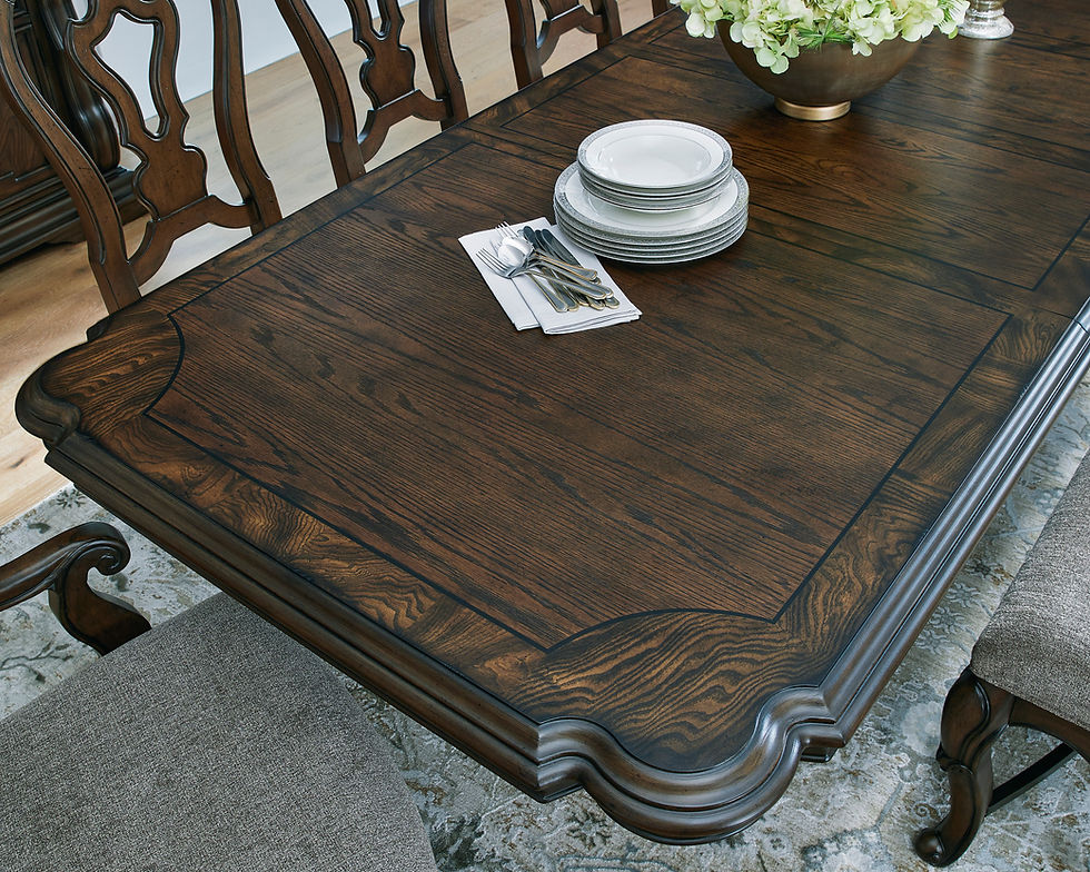 Thumbnail: Maylee Dark Brown Dining Extension Table w/ 4 Side Chairs & 2 Arm Chairs