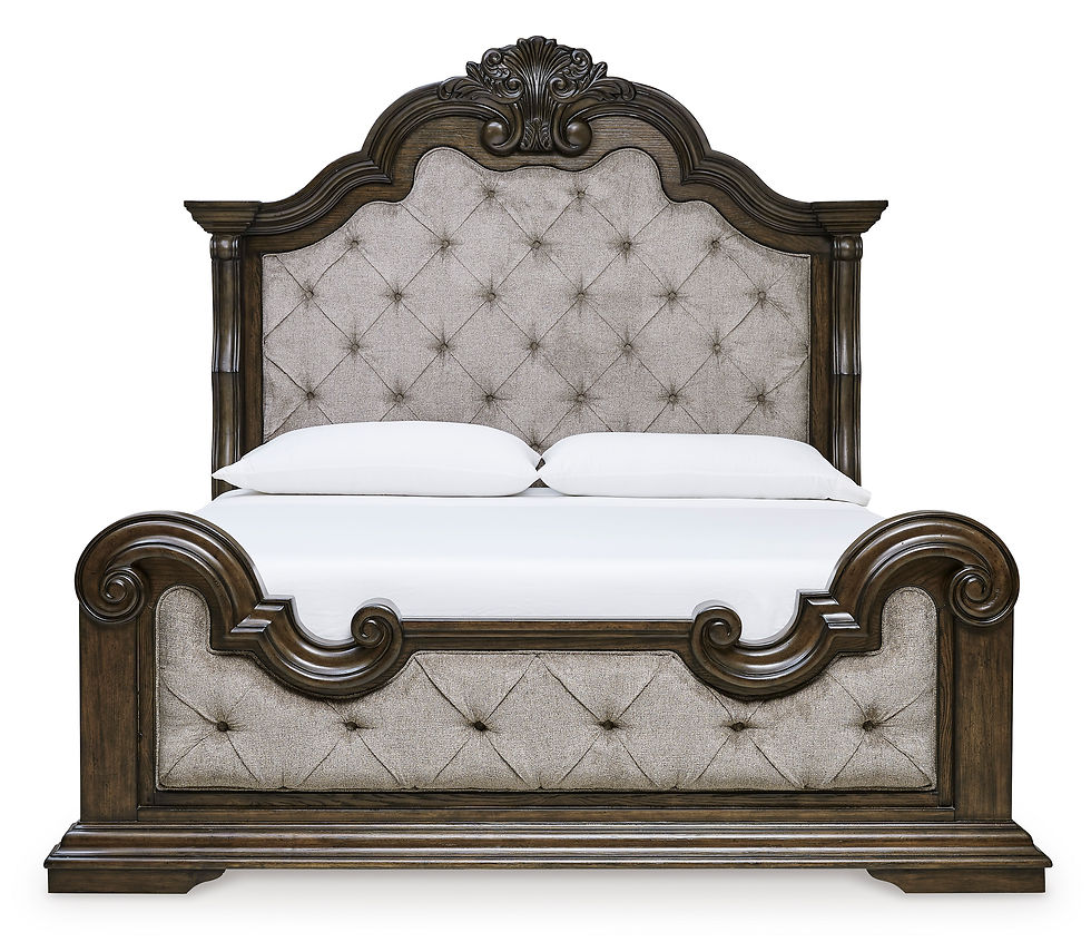 Thumbnail: Maylee Old World Style King Upholstered Bed