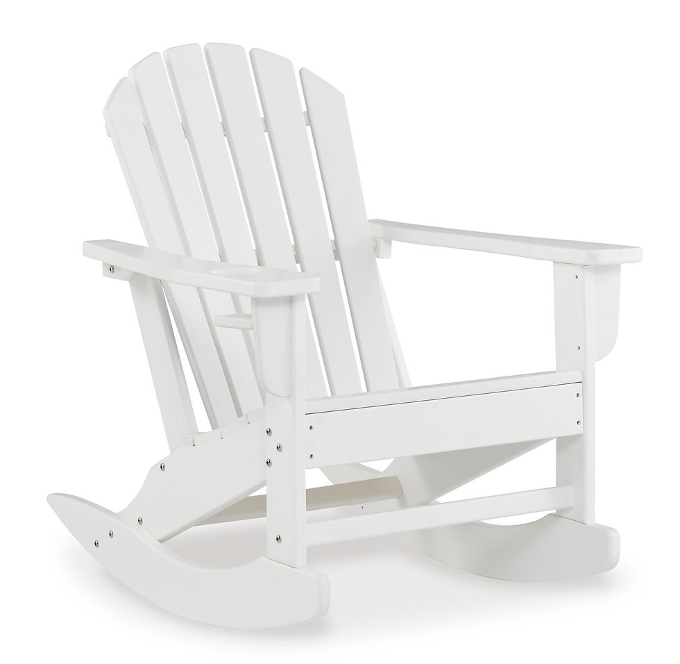 Thumbnail: Sundown White Rocking Chair w/ Table