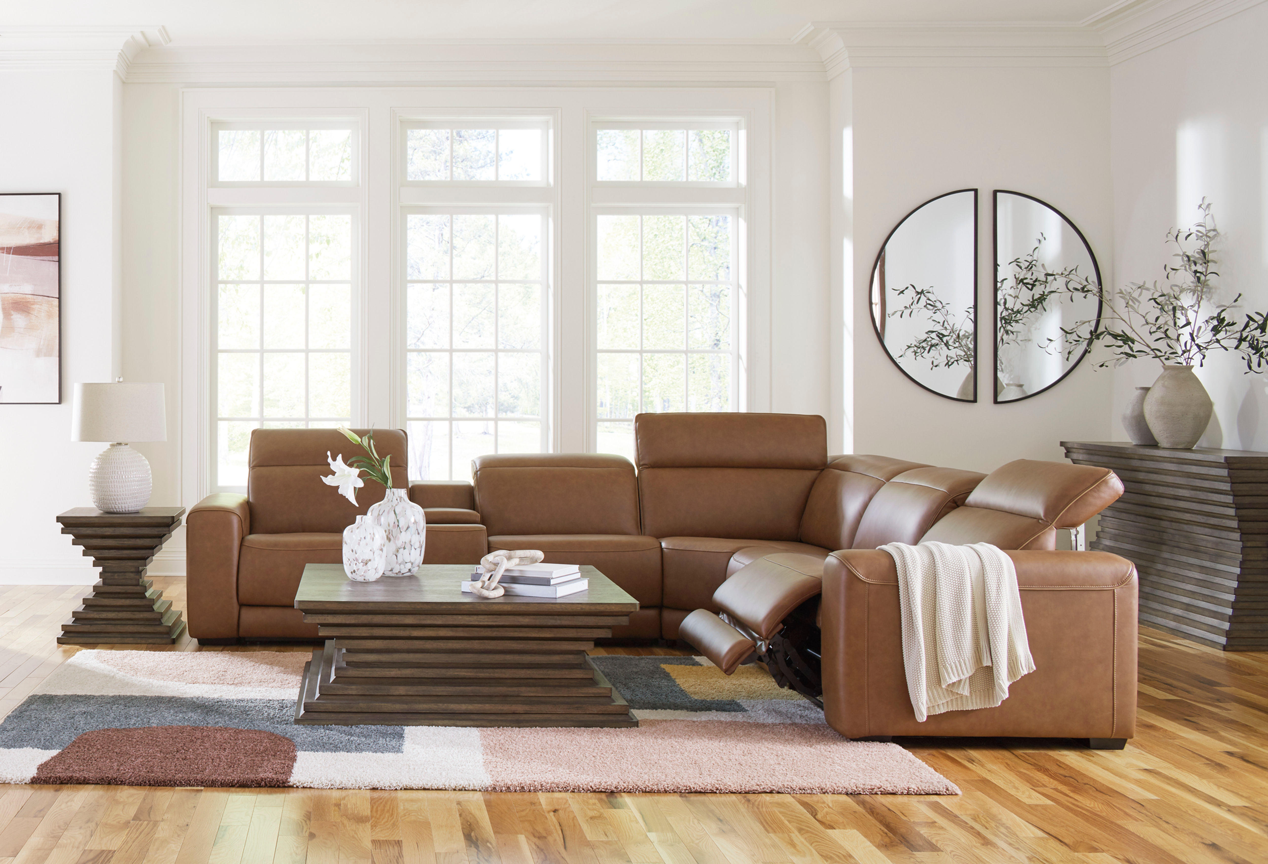 Magic Man 6-PC Power Reclining Sectional w/ Console