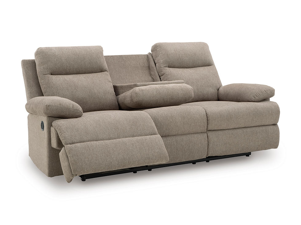 Thumbnail: Side-Swipe Mocha Sofa w/Drop Down Table