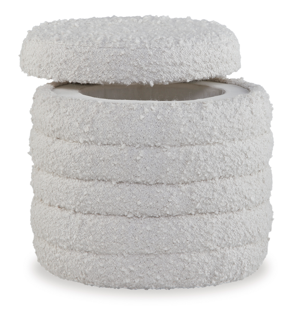 Thumbnail: Duntler Ivory Storage Ottoman