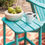 Thumbnail: Sundown Teal Adirondack Chairs w/ Table