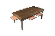 Thumbnail: Tigard Gray Two-Tone Dining Table & 6 Chairs