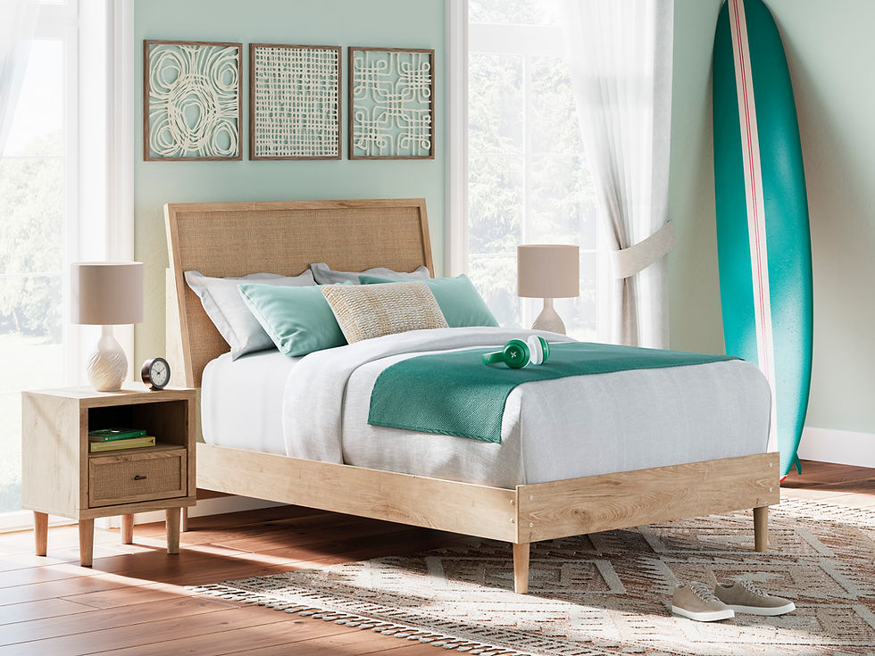 Cielden Wood Panel Bed
