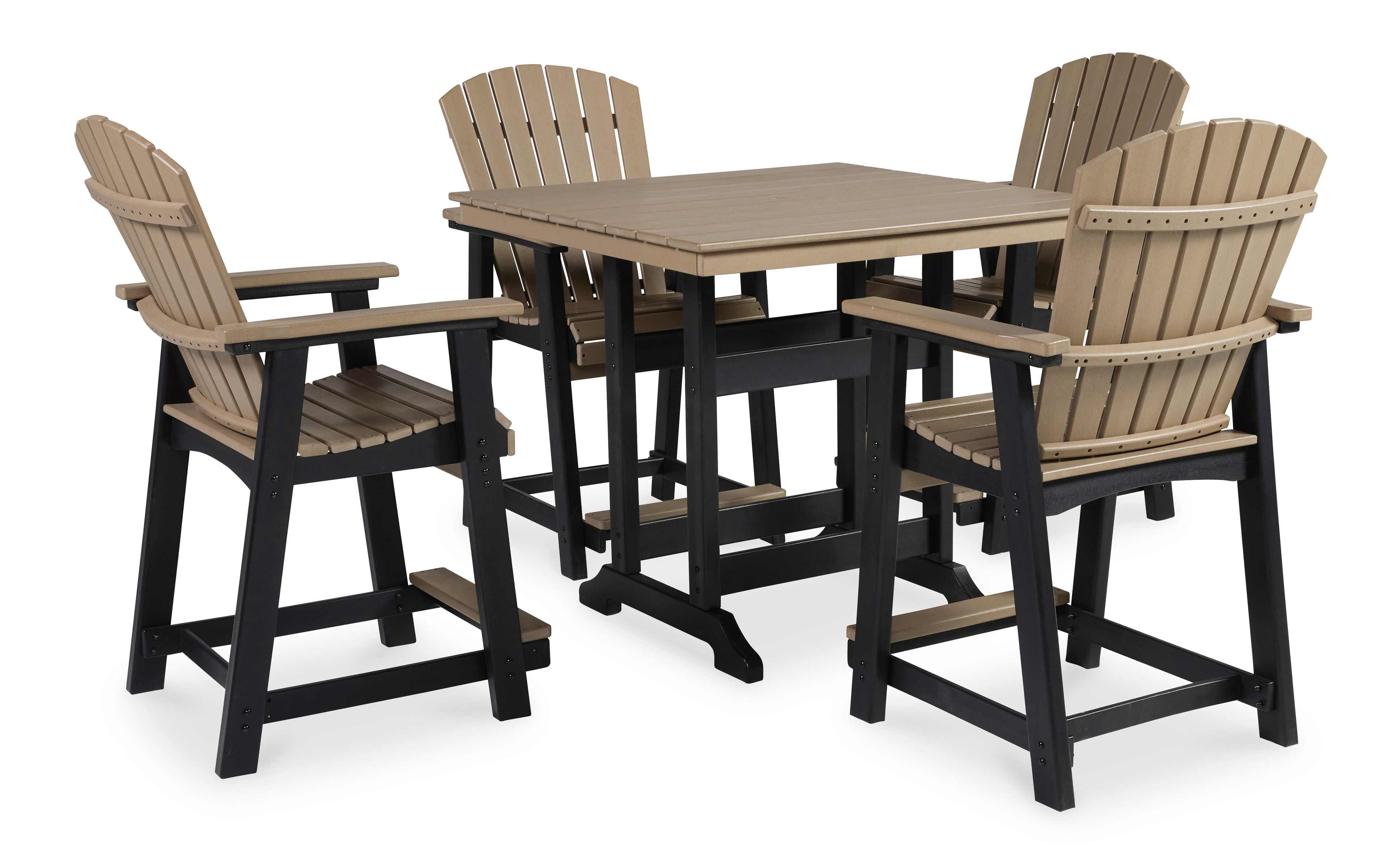 Fairen Trail Counter Table & 4 Barstools