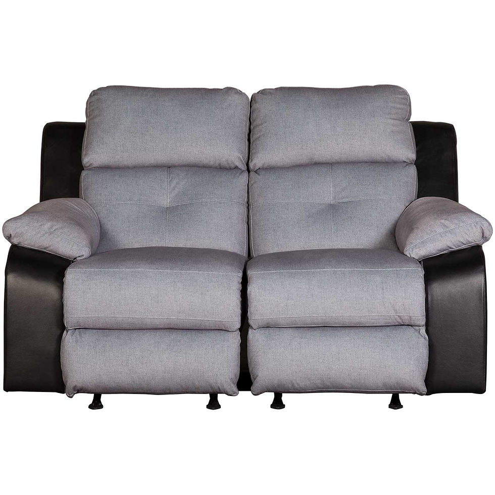 Felix Two-Tone Manual Gliding Reclining Loveseat
