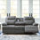 Thumbnail: Side-Swipe Charcoal Reclining Sofa