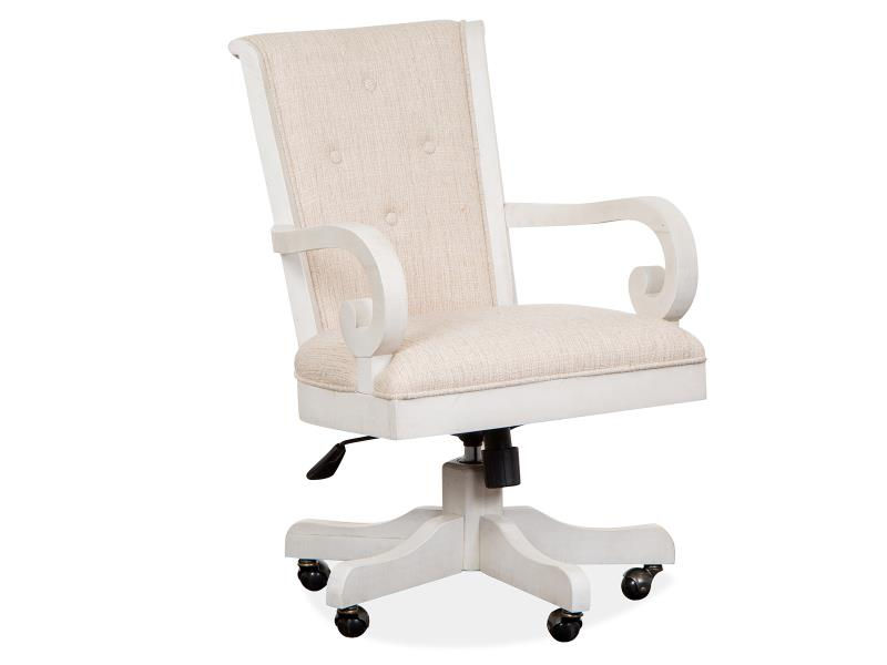 Bronwyn Alabaster White Swivel Chair