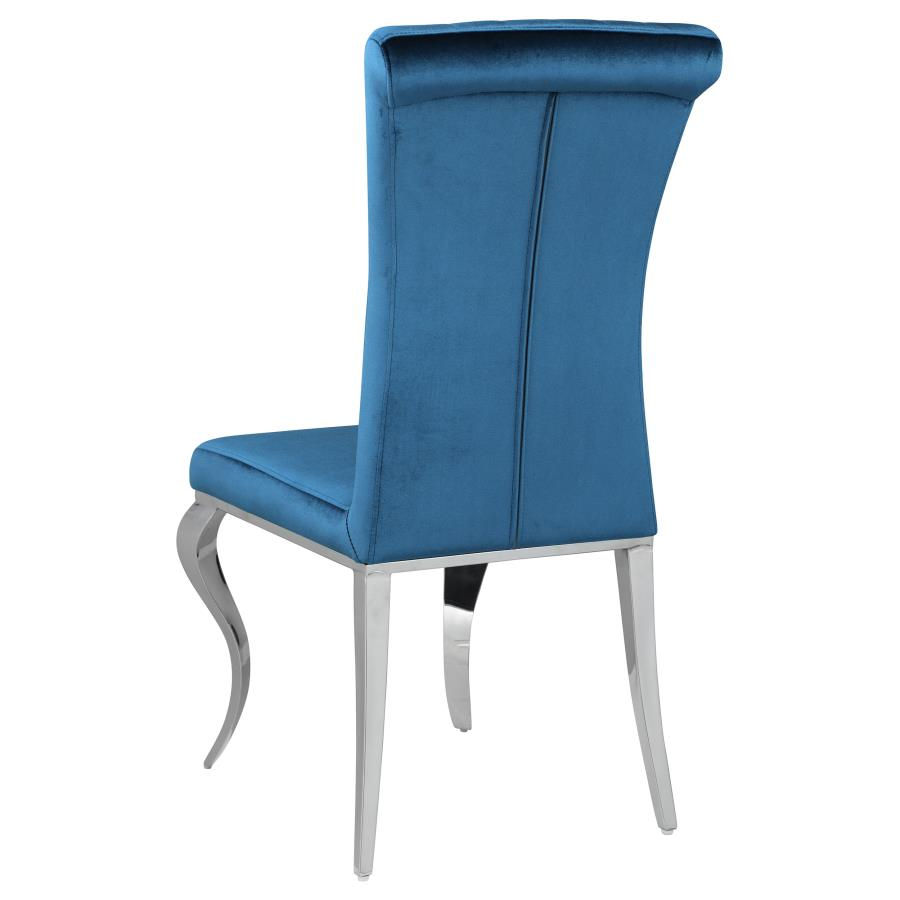 Thumbnail: Quinn Dining Table & 4 Ink Blue Side Chairs
